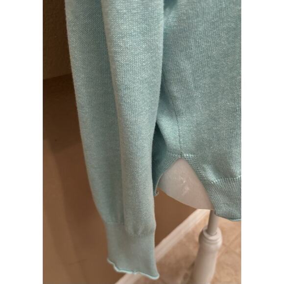 Vineyard Vines Cotton Hoodie Teal Spellout Logo Womens Size L - Picture 3 of 7